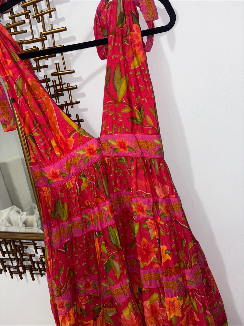 FARM Rio Pink & Orange Floral Tie-Shoulder Maxi Dress - Picture 2 of 2
